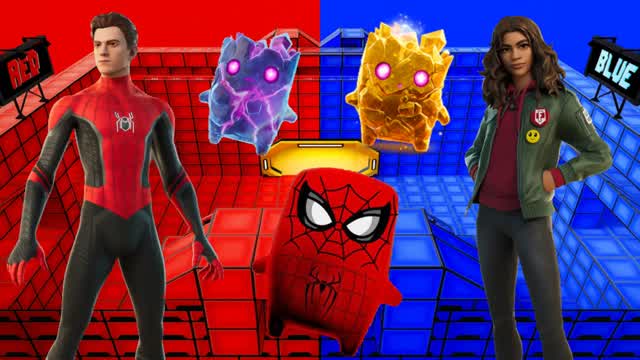 CRAZY RED VS BLUE 🔴🔵 SPIDEY SPRITE — Fortnite Creative map