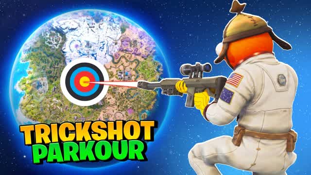 🎯 SUPER TRICK SHOT 150+ 🎯 [PARKOUR] — Fortnite Creative map cover art