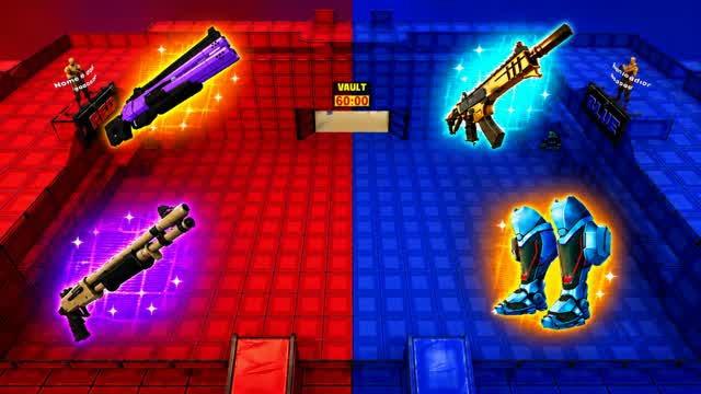 VERMELHO LOUCO VS AZUL 🔴🔵 — Fortnite Creative map