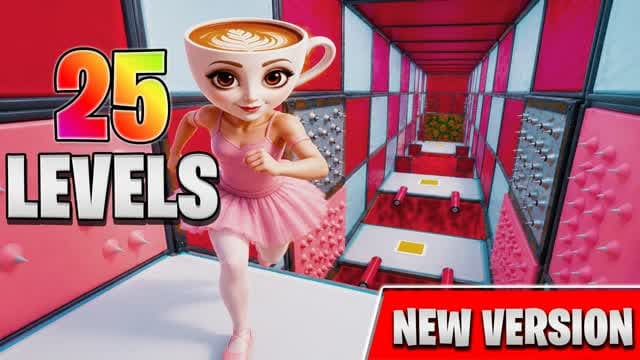 25 lvl death parkour easy to hard سهل — Fortnite Creative map cover art