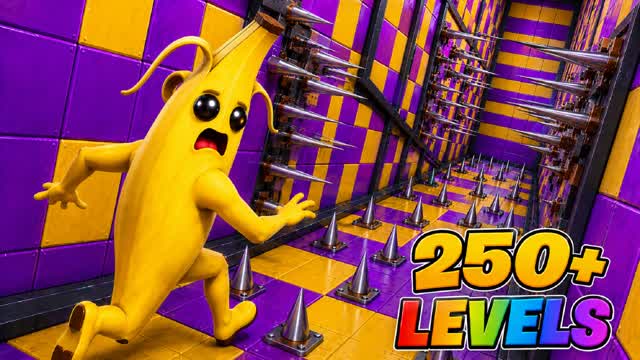 THE ULTIMATE 250+ LEVEL DEATHRUN ⭐ — Fortnite Creative map cover art