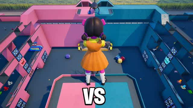 RED VS BLUE 🔴🔵 SQUID MINIGAMES 🦑 — Fortnite Creative map cover art