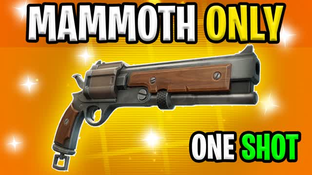MAMMOTH PISTOL 🎯 ONE SHOT — Fortnite Creative map cover art