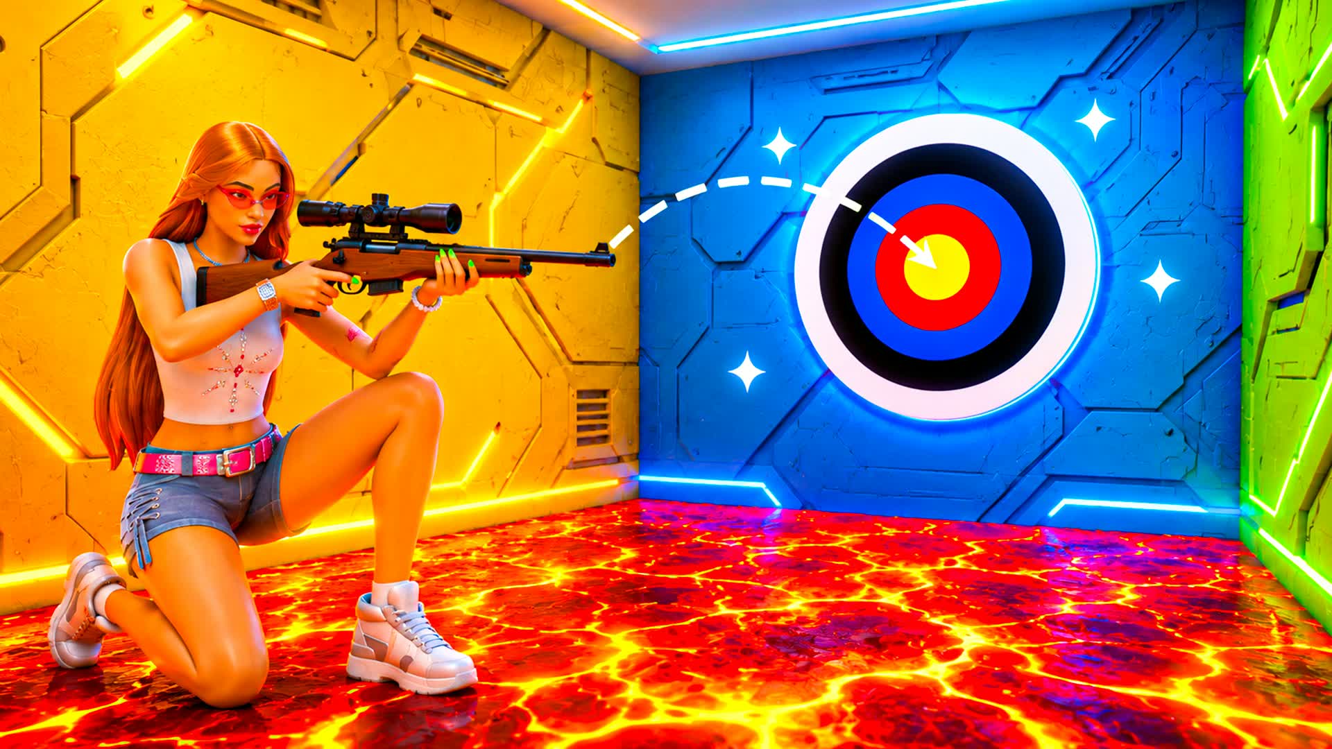 BIGGEST TRICKSHOT PARKOUR 🎯99 LEVELS+ — Fortnite Creative map