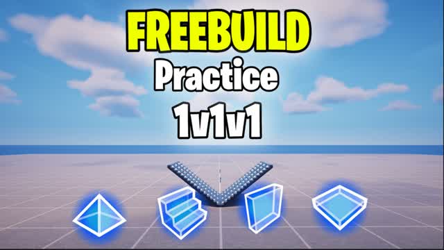 Freebuild Practice 1v1v1 — Fortnite Creative map cover art