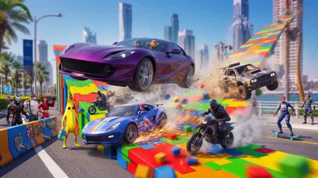 🌇RAMP Drive World 🚗 — Fortnite Creative map