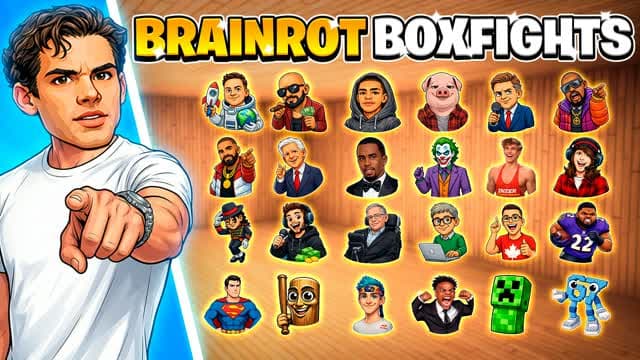 BRAINROT BOX PVP - BOX FIGHTS (BOX) — Fortnite Creative map cover art