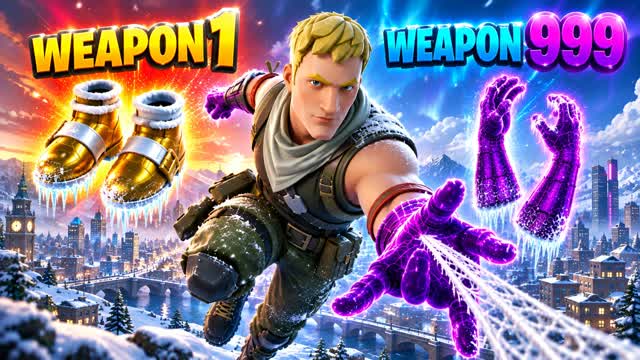 ❄️ SNOW GUN BATTLE! 🔫ONESHOT — Fortnite Creative map