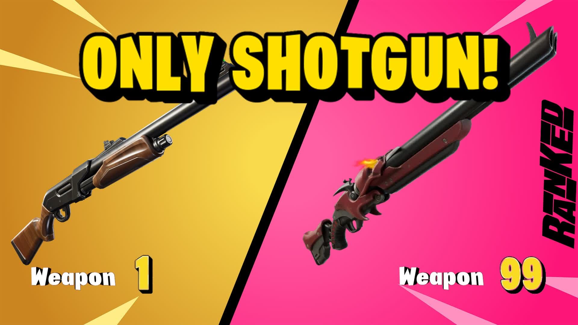 Only Shotgun GUN GAME — Fortnite Creative map