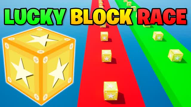 Lucky Block Race 🍀 [Custom Weapons] ⚔️ — Fortnite Creative map cover art