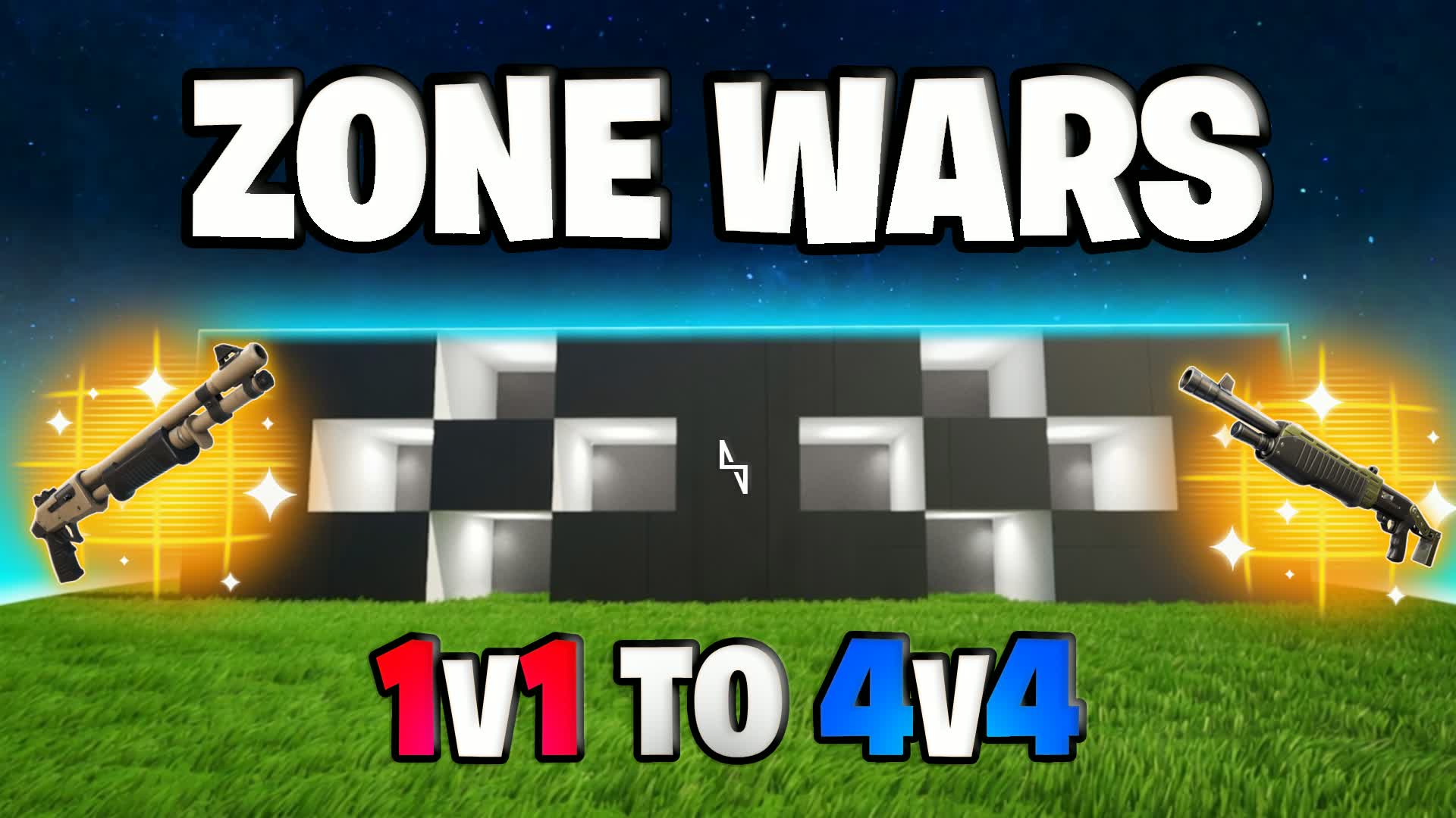ZONE WARS (1V1 TO 4V4) 🇺🇸 — Fortnite Creative map