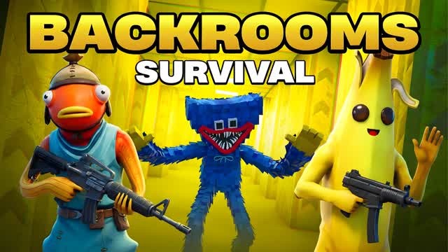 🚧 BOSSFIGHTS - SURVIVE THE BACKROOMS — Fortnite Creative map