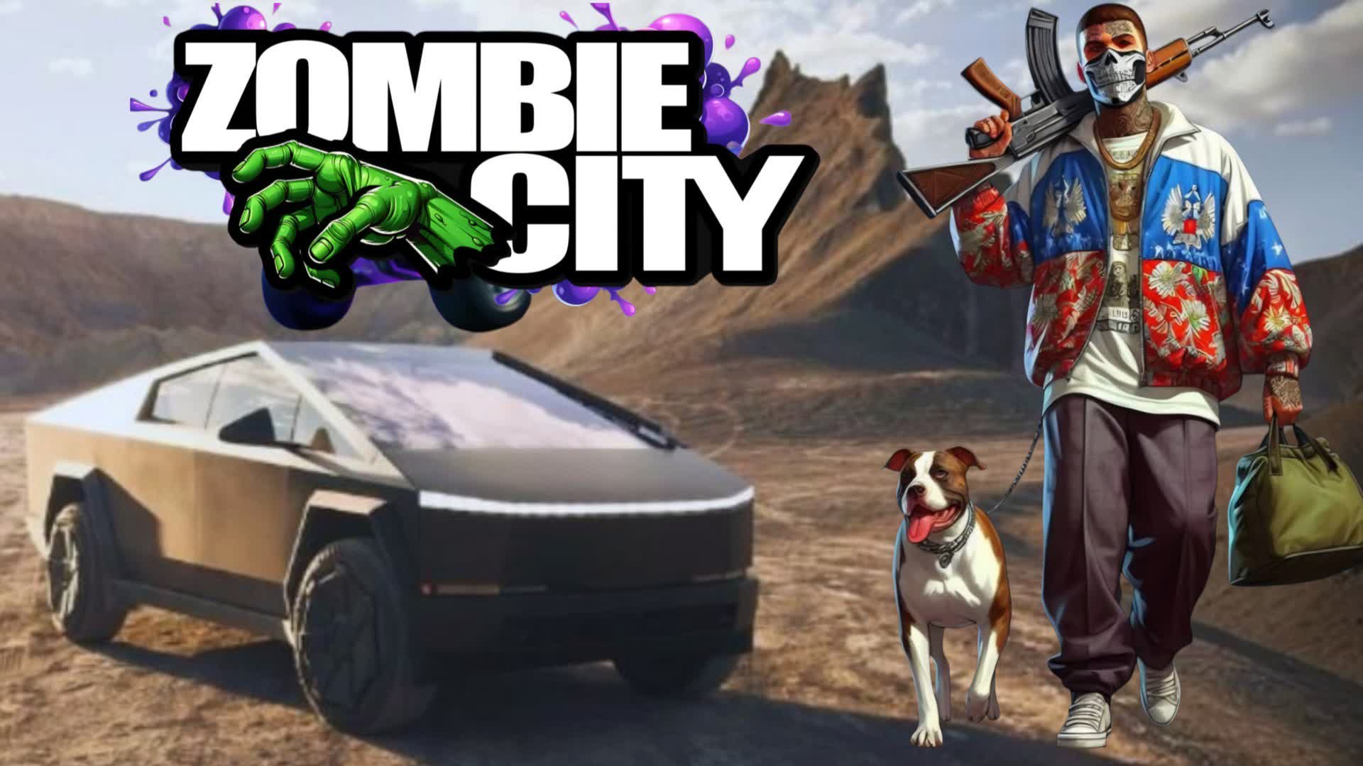 GRAND ZOMBIE DRIVE CITY PVP — Fortnite Creative map