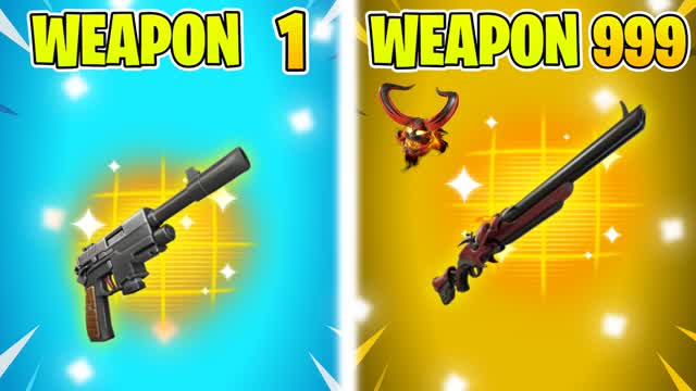 GUN GAME  FUN GAME ALL WEAPONS — Fortnite Creative map cover art