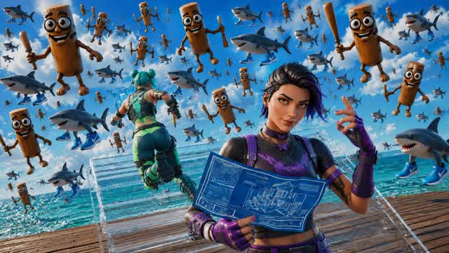 Brainrots 1v1 Build Fights — Fortnite Creative map cover art