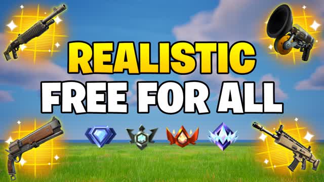 REALISTIC FREE FOR ALL - 1v1v1 — Fortnite Creative map cover art