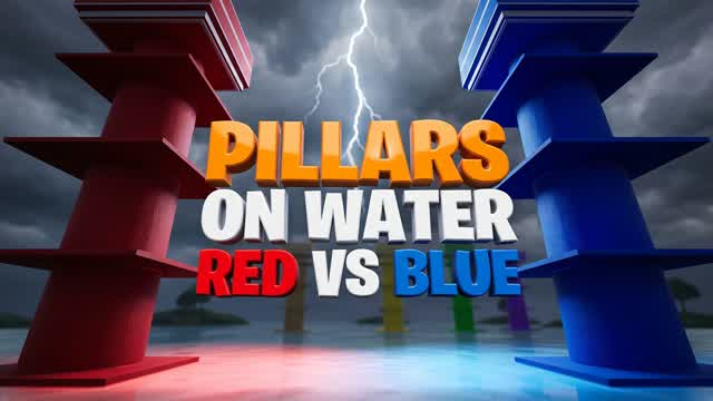 PILLARS ON WATER REDvsBLUE — Fortnite Creative map