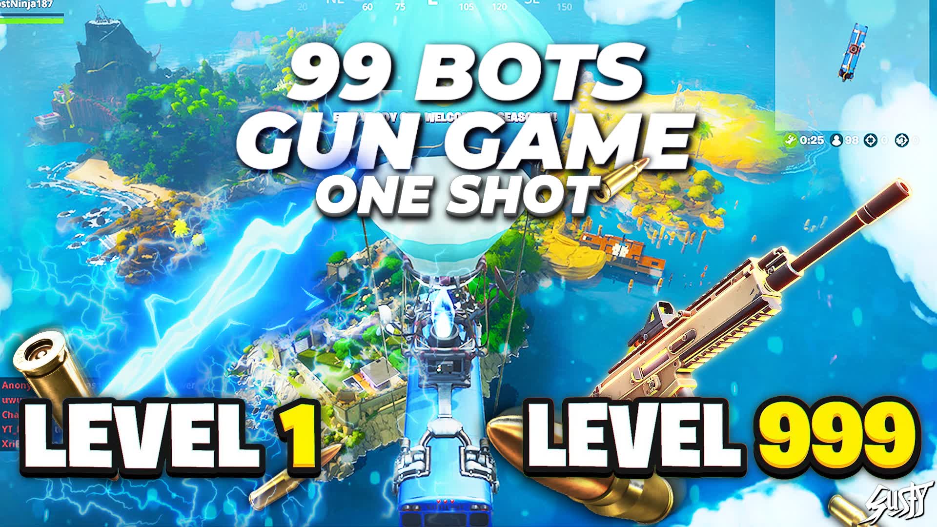 99 BOTS ONE SHOT — Fortnite Creative map