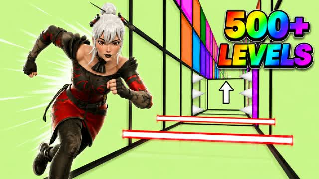 ⭐BEST PARKOUR 444+ LEVELS⭐ — Fortnite Creative map cover art
