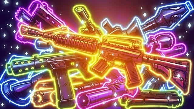 1 SHOT GUN GAME WITH ALL WEAPONS!!!!! — Fortnite Creative map cover art