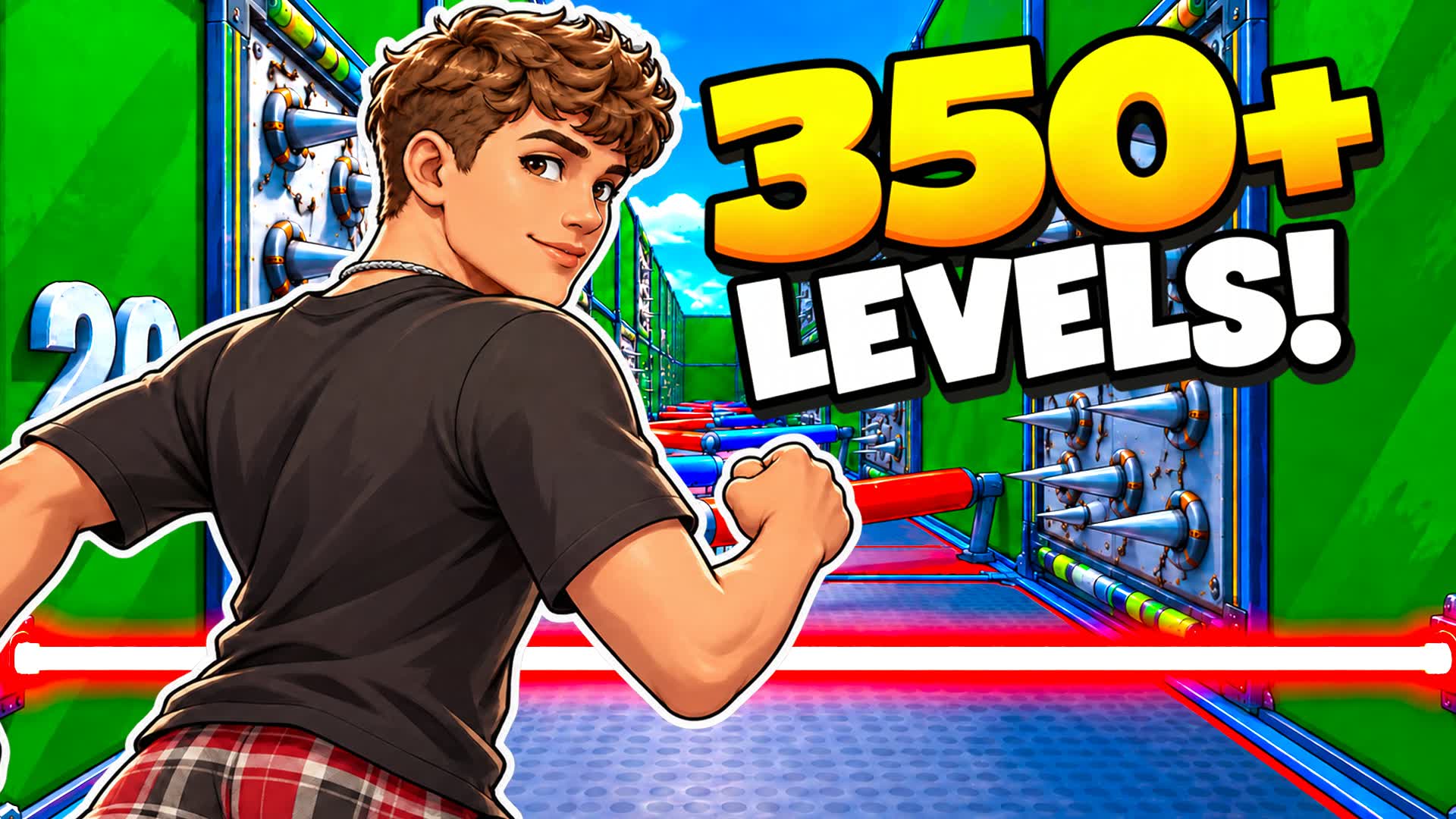 350+ LEVEL DEFAULT DEATHRUN 0067 — Fortnite Creative map