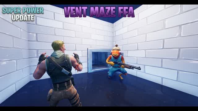 Vent Maze FFA - Superpower update — Fortnite Creative map cover art