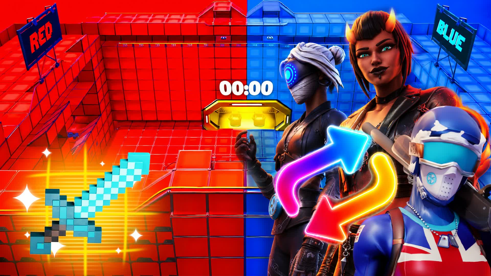 ملطوخRVB 1v1🎯احمر وازرق — Fortnite Creative map