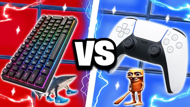 KEYBOARD VS CONTROLER RED VS BLUE 🔴🔵 — Fortnite Creative map cover art