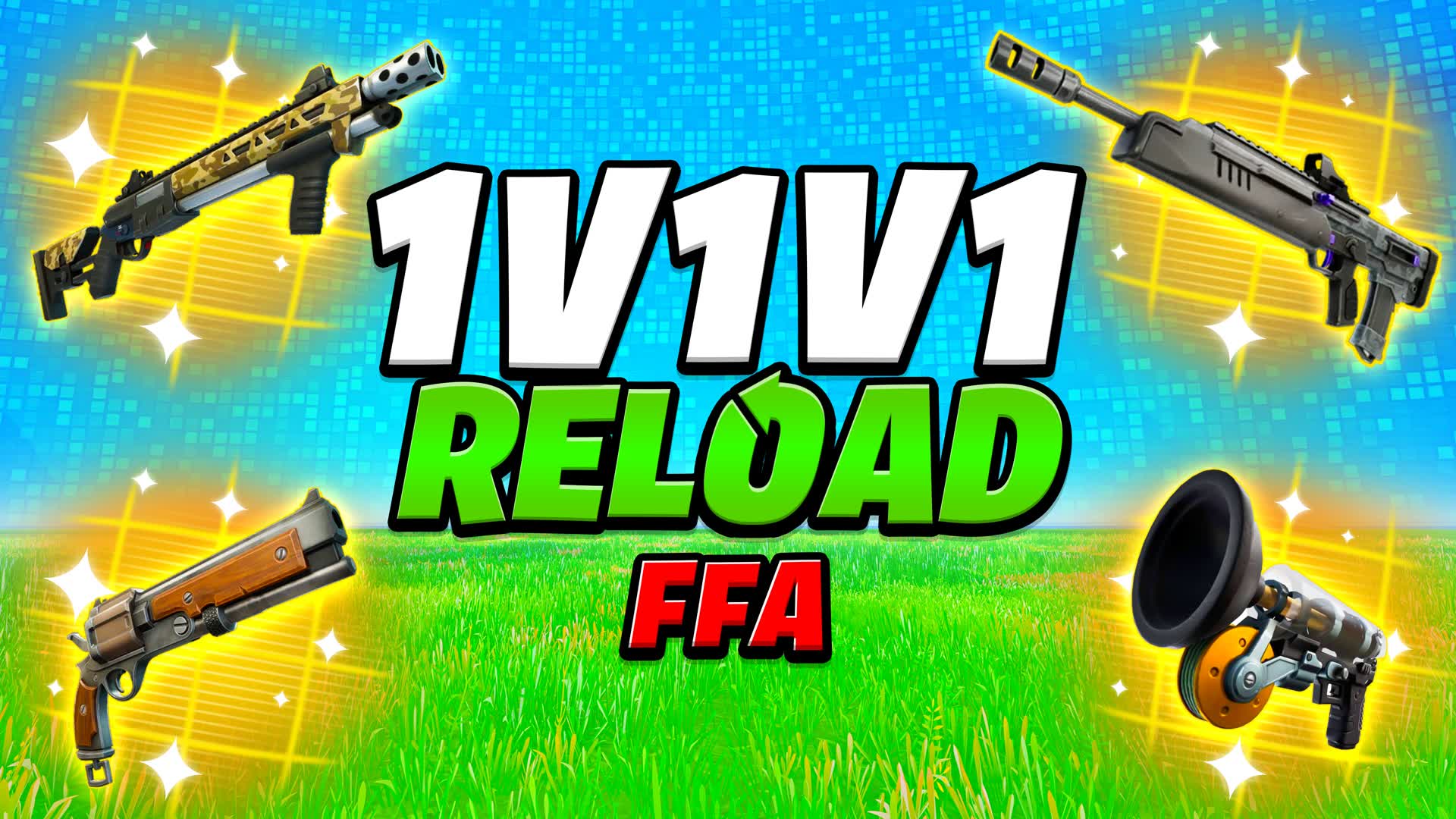 1v1v1 RELOAD FREE FOR ALL [ PILLARS ] — Fortnite Creative map