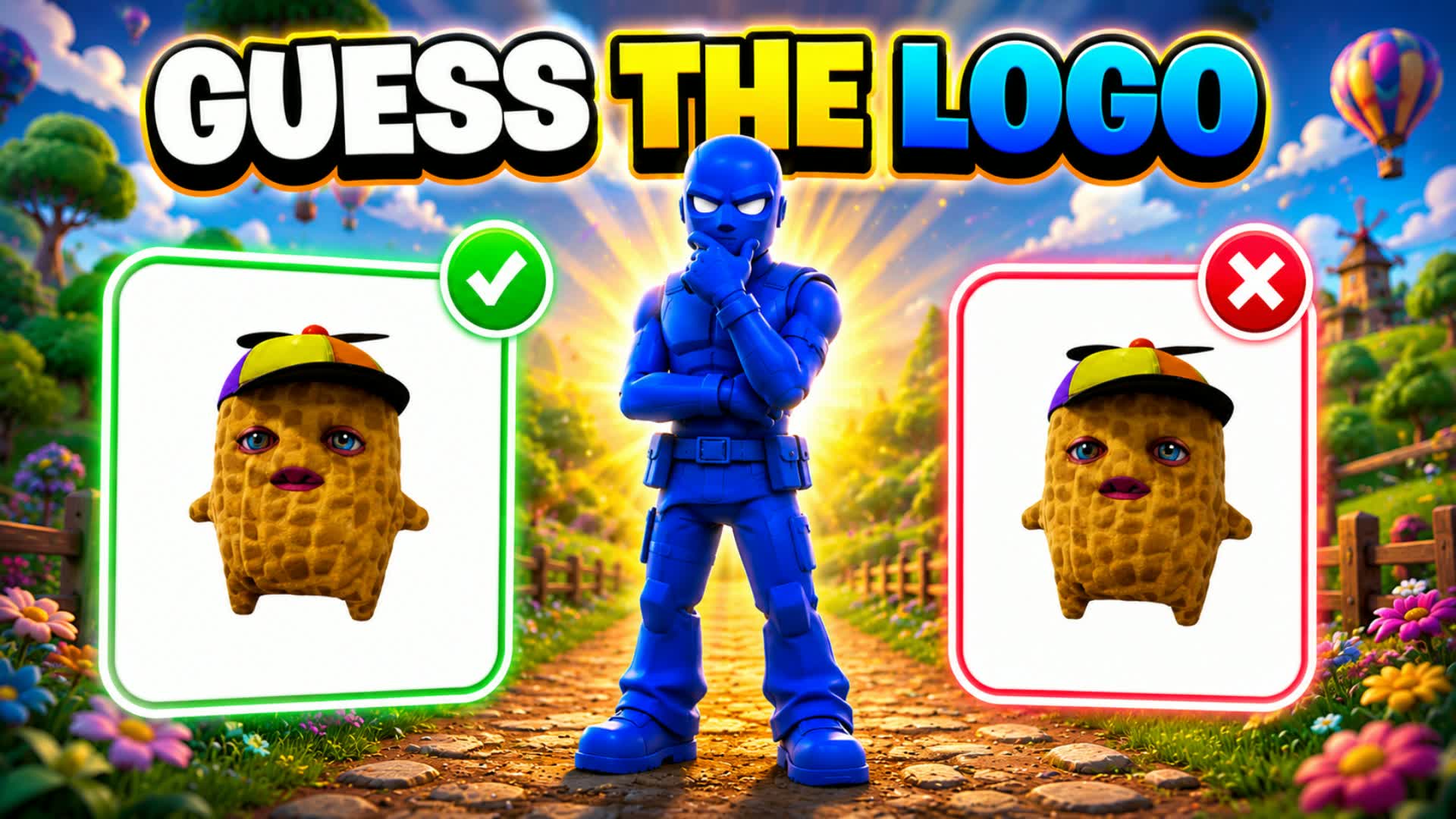 GUESS THE LOGO PEANUT GAME 😂🥜 — Fortnite Creative map