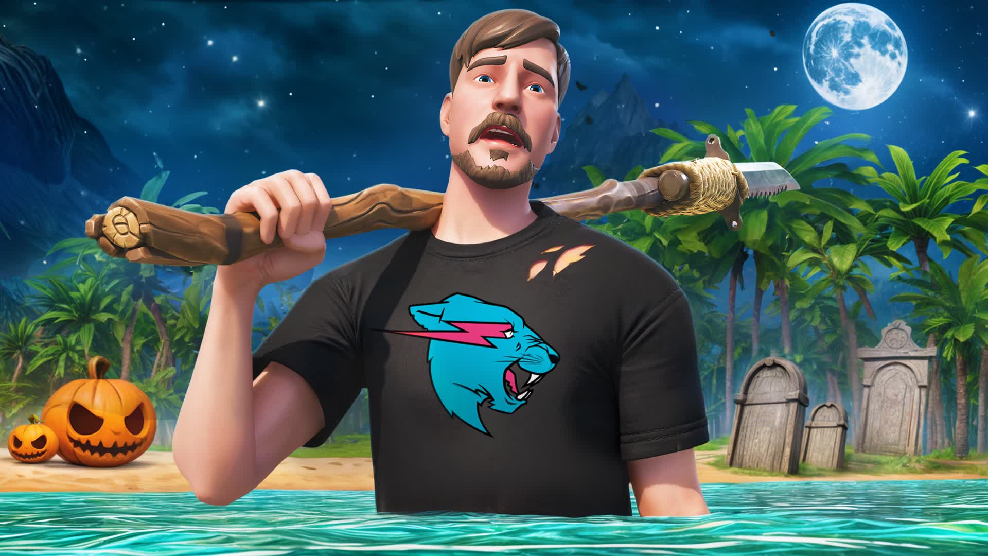 MrBeast Zombie Island 🏝️🎃 — Fortnite Creative map