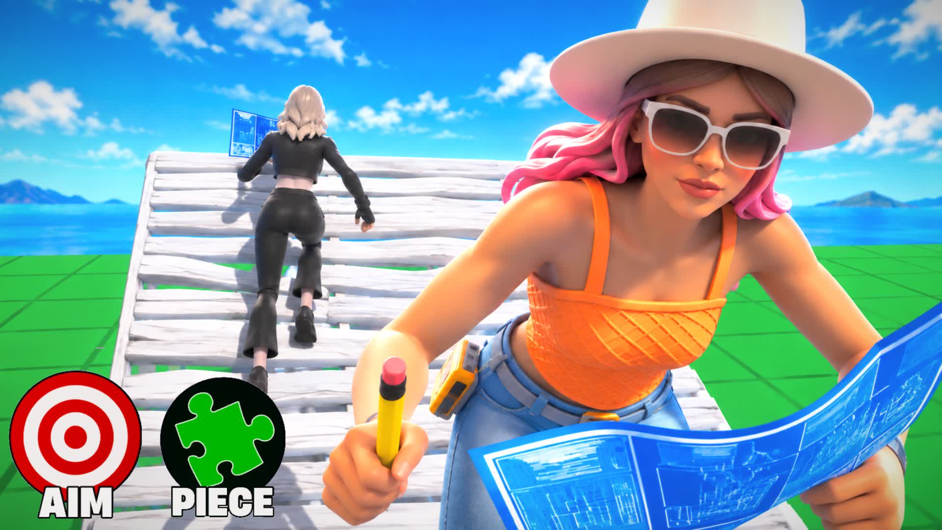 1v1 Build Fight [AIM + PIECE] — Fortnite Creative map