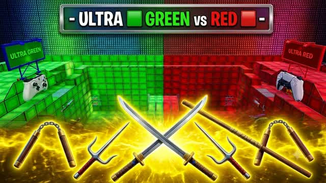 ULTRA 🟩GREEN VS RED🟥 — Fortnite Creative map