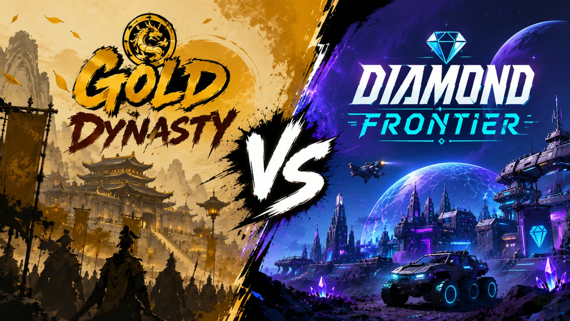🌟 GOLD DYNASTY VS DIAMOND FRONTIER 💎 — Fortnite Creative map
