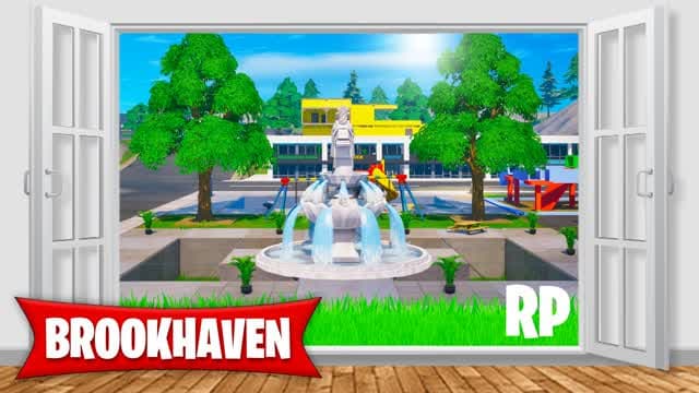BROOKHAVEN 🔴 RP FFA DRIVE - ALL WEAPONS — Fortnite Creative map cover art