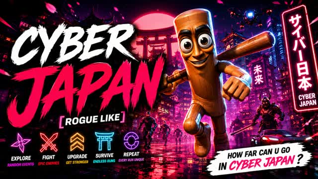 ESCAPE CYBERJAPAN ! [RogueLike] — Fortnite Creative map cover art
