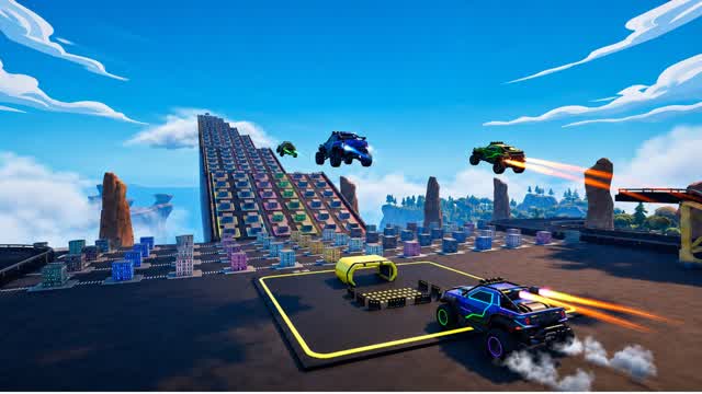CITY OF CARS AND RAMPS — Fortnite Creative map cover art
