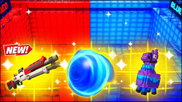 RED VS BLUE SILKSCREEN 🔴🔵 — Fortnite Creative map cover art