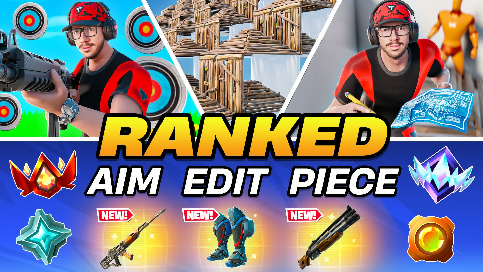 Ranked Aim Edit Piece & 1v1🎯[Practice] — Fortnite Creative map