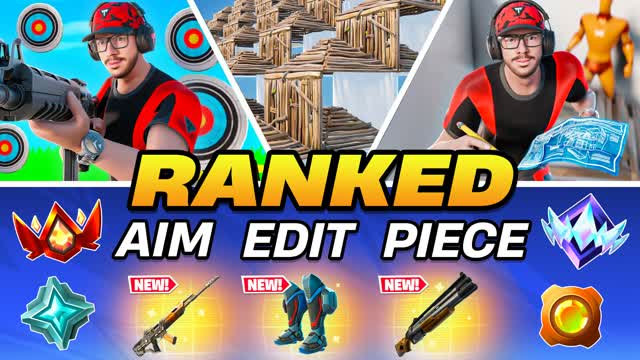 Ranked Aim Edit Piece & 1v1🎯[Practice] — Fortnite Creative map