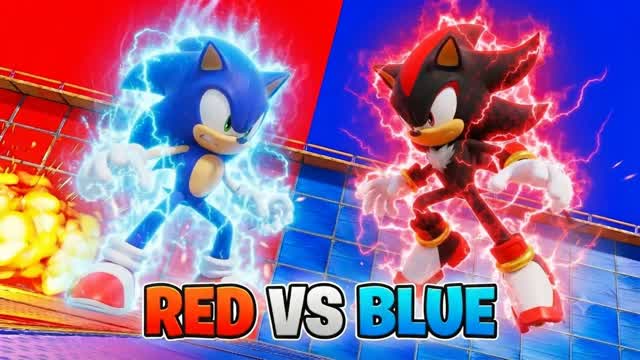 RED VS BLUE SHADOW VS SONIC🔴🔵 — Fortnite Creative map cover art