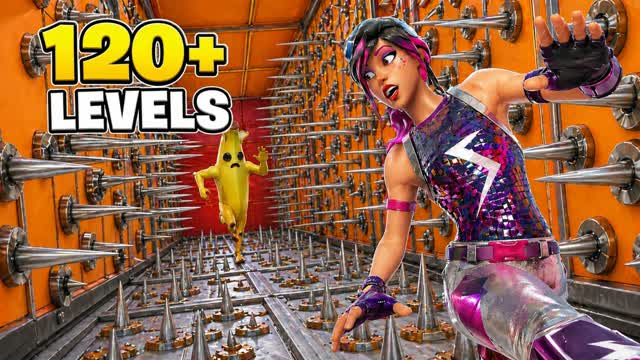BEST DEATHRUN PARKOUR 120+ — Fortnite Creative map cover art