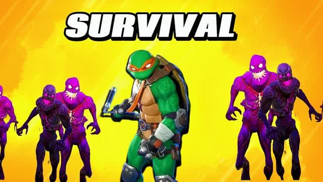 NINJA TURTLES ZOMBIE APOCALYPSE SURVIVAL — Fortnite Creative map cover art