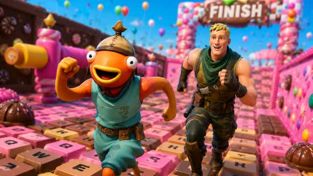 +1 Speed ASMR Keyboard Escape — Fortnite Creative map cover art