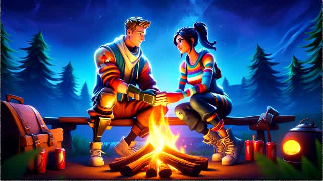 CAMPFIRE PARTY — Fortnite Creative map cover art
