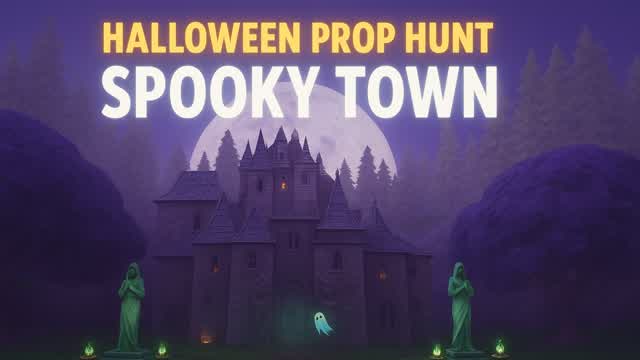 HALLOWEEN PROP HUNT: SPOOKY TOWN — Fortnite Creative map cover art
