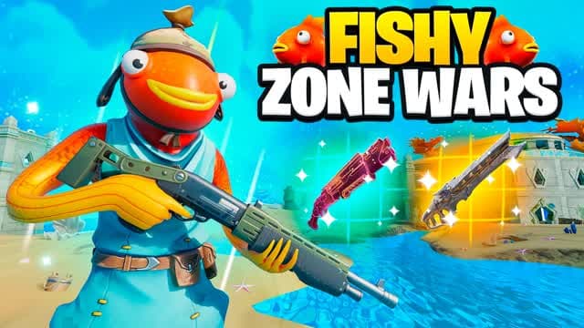 FISHY ZONE WARS 🌀 — Fortnite Creative map cover art