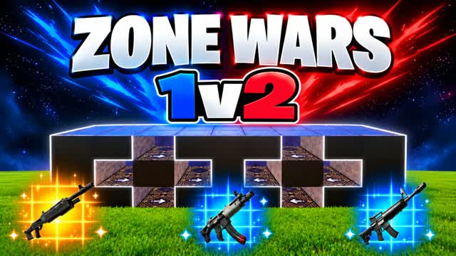 1V2 CLUTCH ZONEWARS — Fortnite Creative map cover art