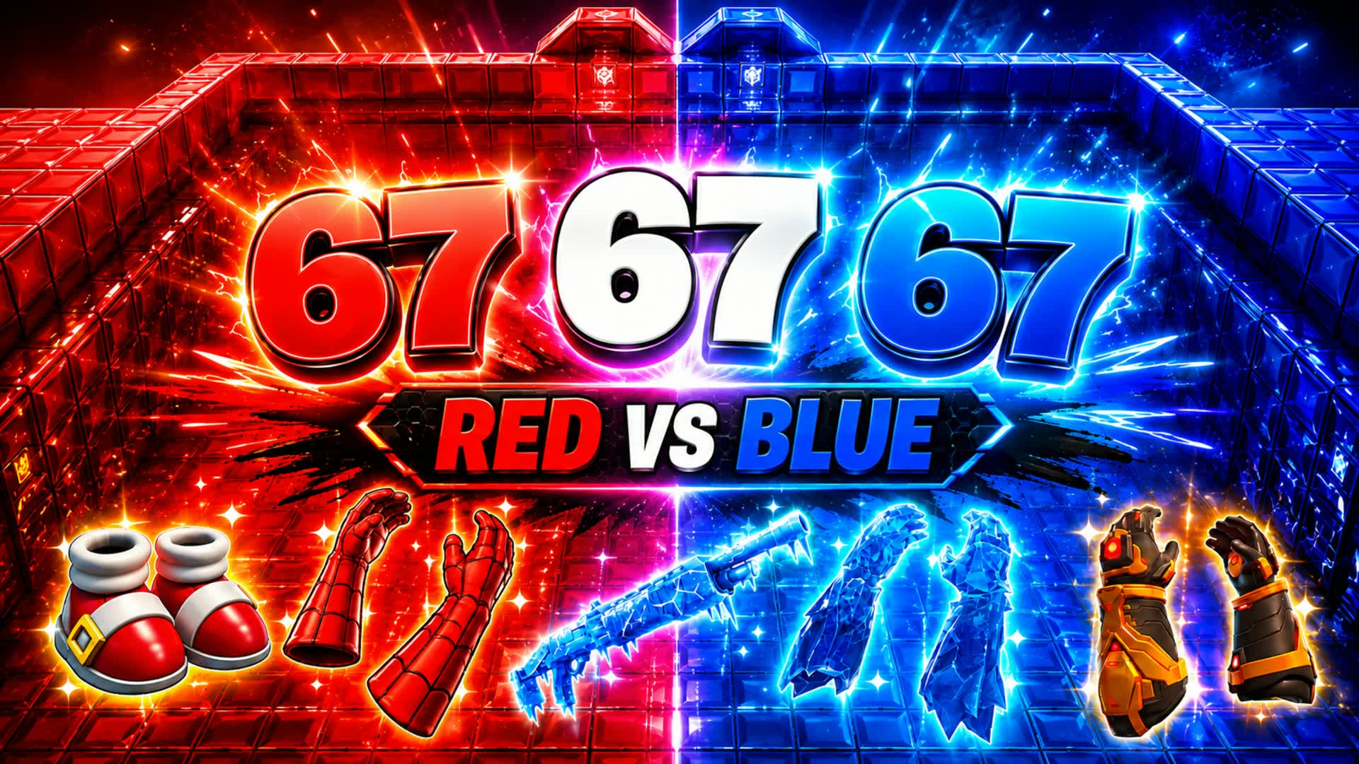 RED VS BLUE COOL🔴🔵 — Fortnite Creative map
