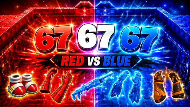 RED VS BLUE COOL🔴🔵 — Fortnite Creative map cover art